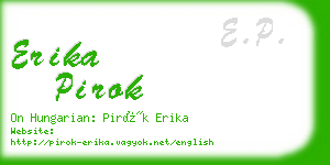 erika pirok business card